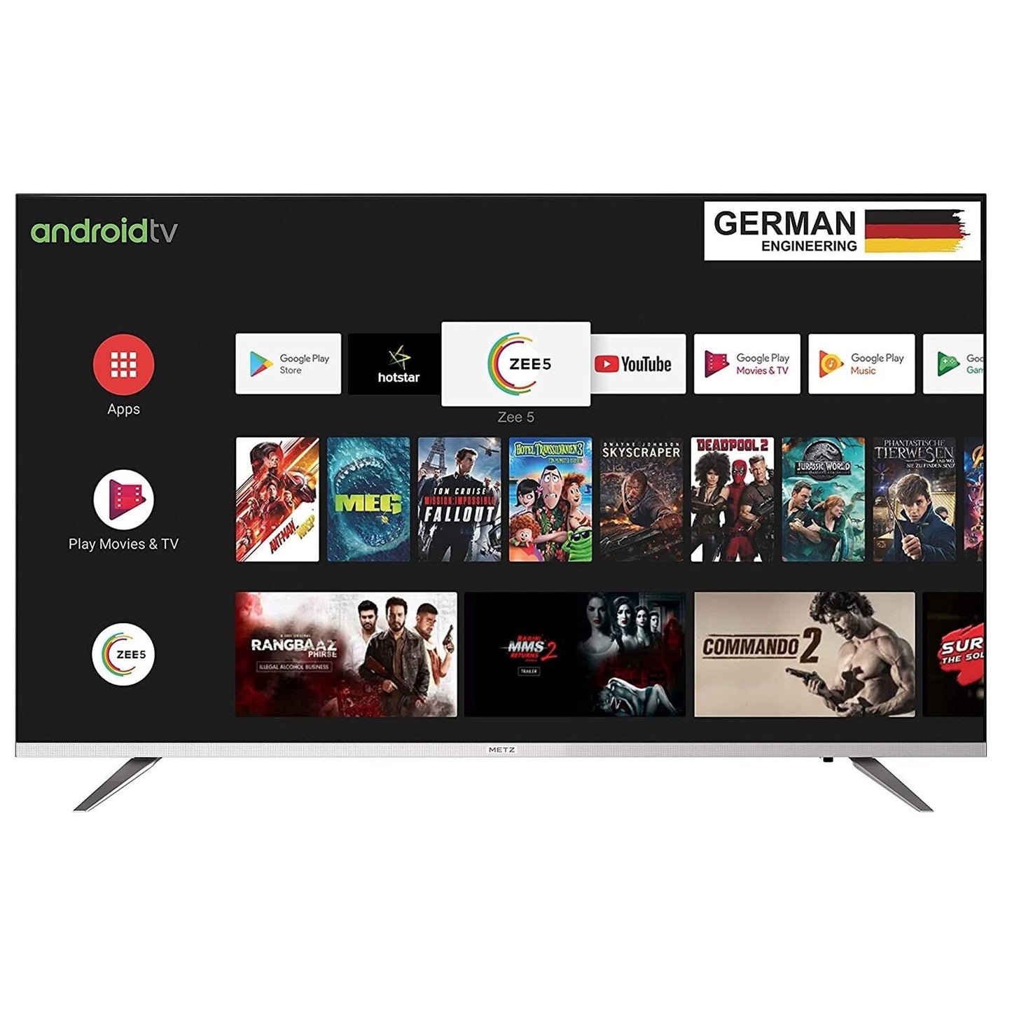 Metz 32" Inch Android Smart TV HDR DTS Digital Google App Chromecast