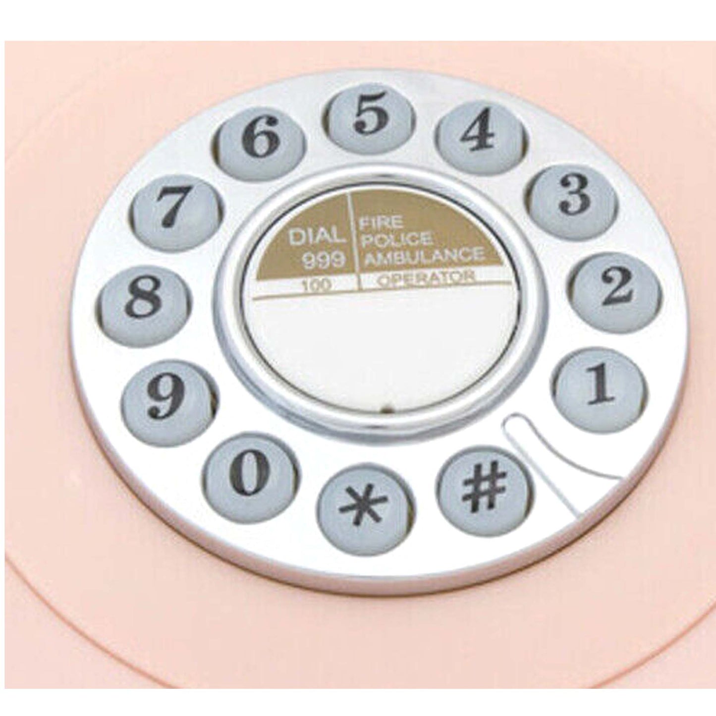GPO 746 Pink Retro Push Button Landline Corded Desk Phone Bell Ring