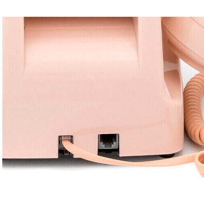 GPO 746 Pink Retro Push Button Landline Corded Desk Phone Bell Ring