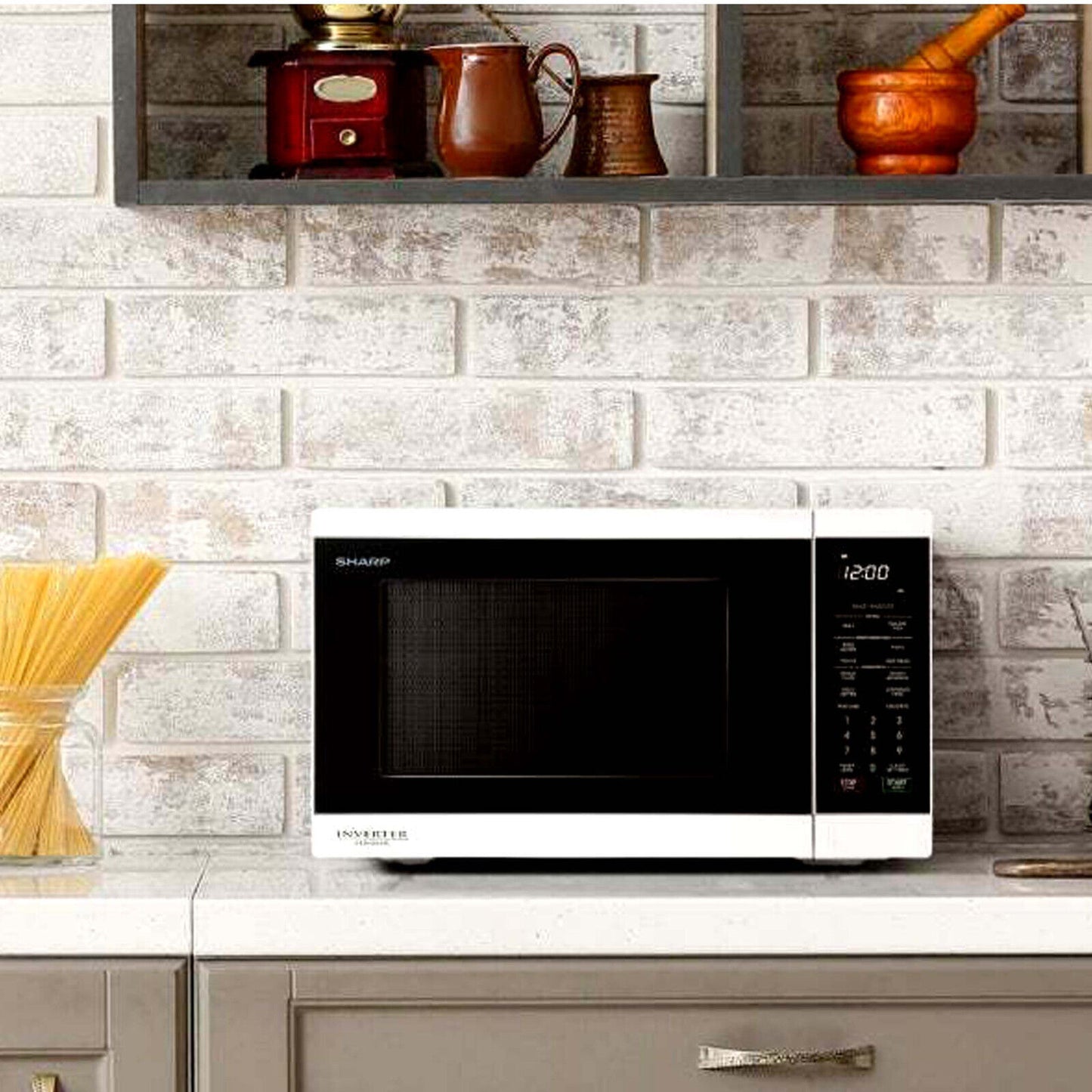 Sharp 34L Smart Inverter Microwave Oven 1200w R350EW White