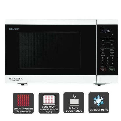 Sharp 34L Smart Inverter Microwave Oven 1200w R350EW White