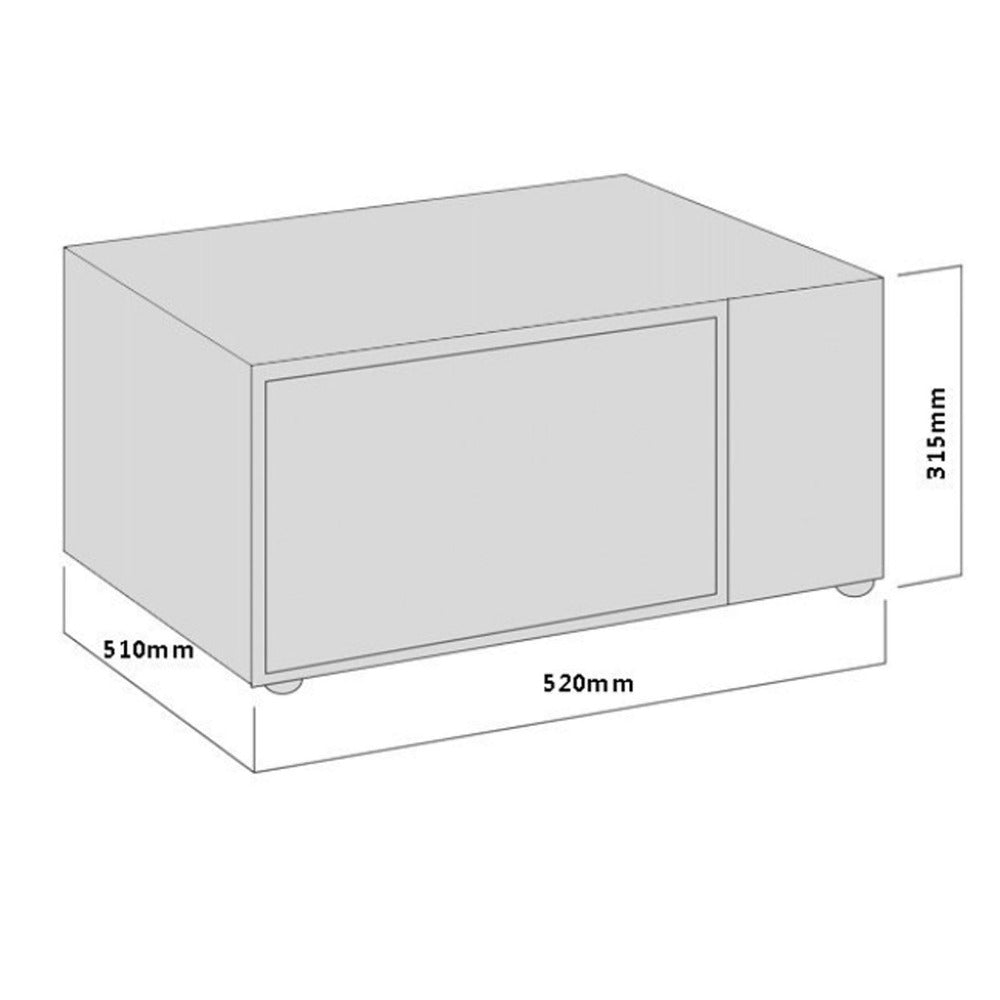 Dimensions of a rectangular object with labeled measurements on a white background