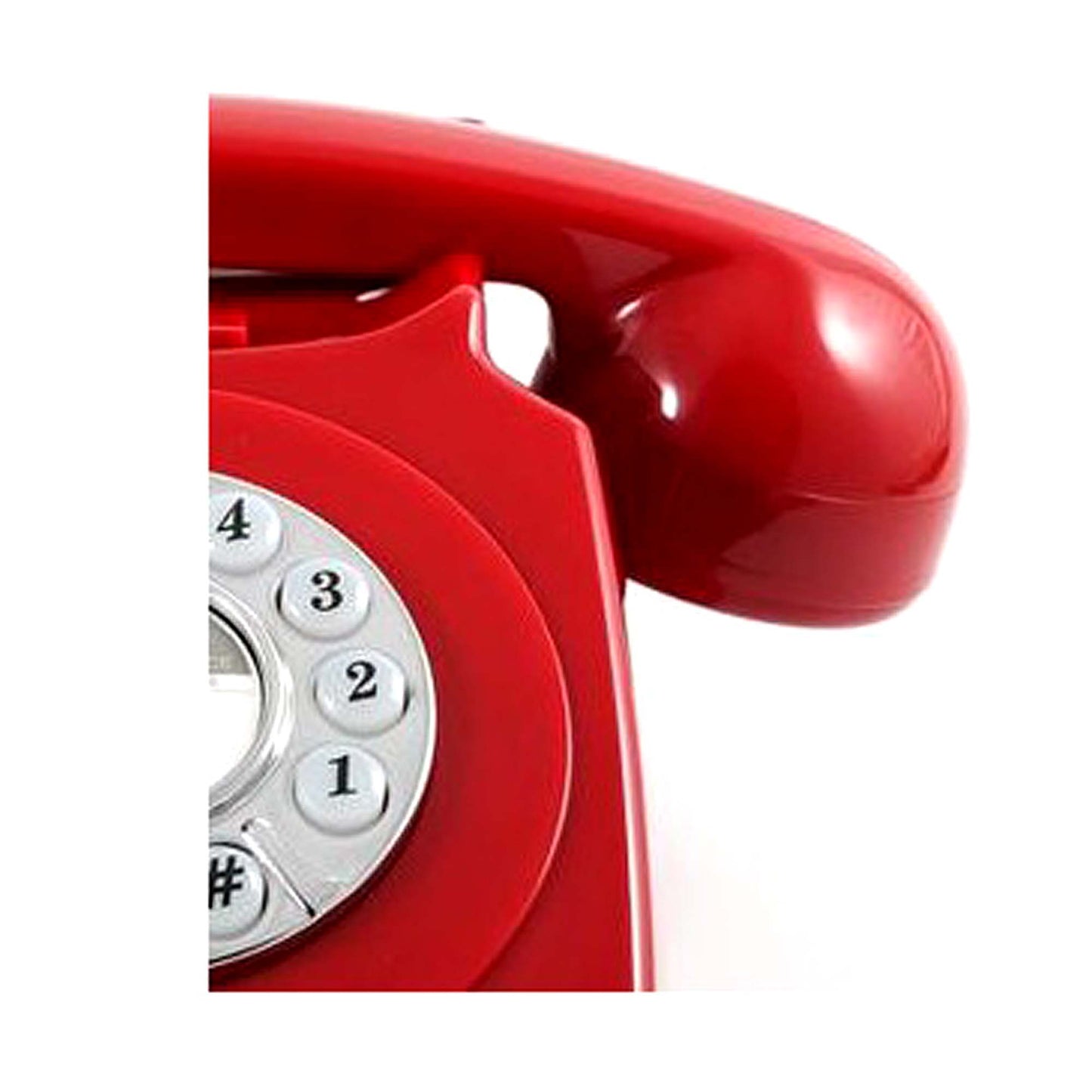 GPO 746 Red Retro Push Button Landline Desk Phone Bell Ring 60s 70s
