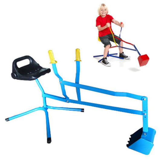 Metal Blue Sand Digger 360 Degree Revolving Outdoor Children Sandpit Toy