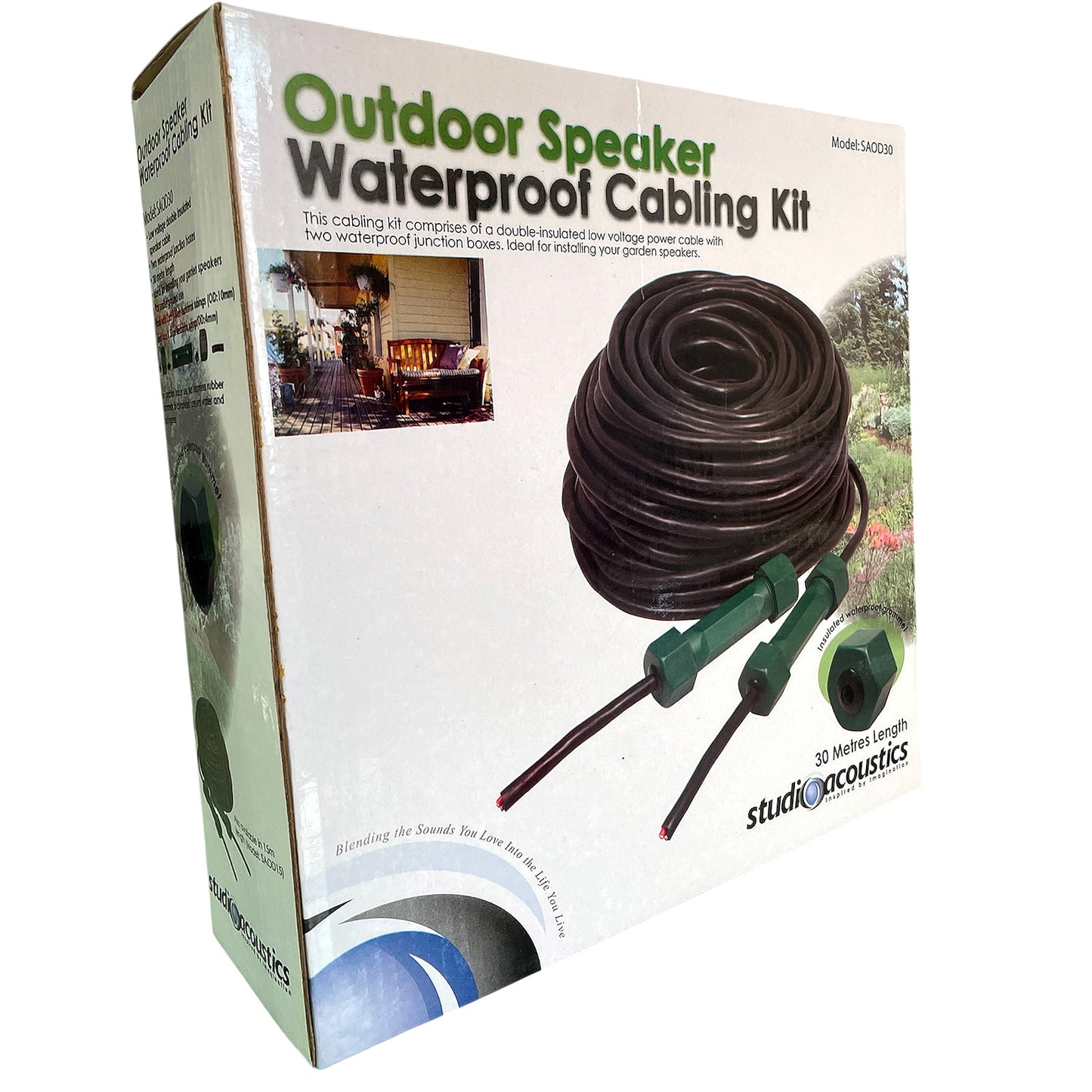 Studio Acoustics 30M Outdoor Waterproof Garden Burial Speaker Cable 16AWG Copper