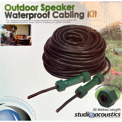 Studio Acoustics 30M Outdoor Waterproof Garden Burial Speaker Cable 16AWG Copper