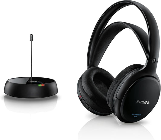 Philips Rechargeable FM Wireless Headphones Over Ear For TV Audio SHC5200 /79