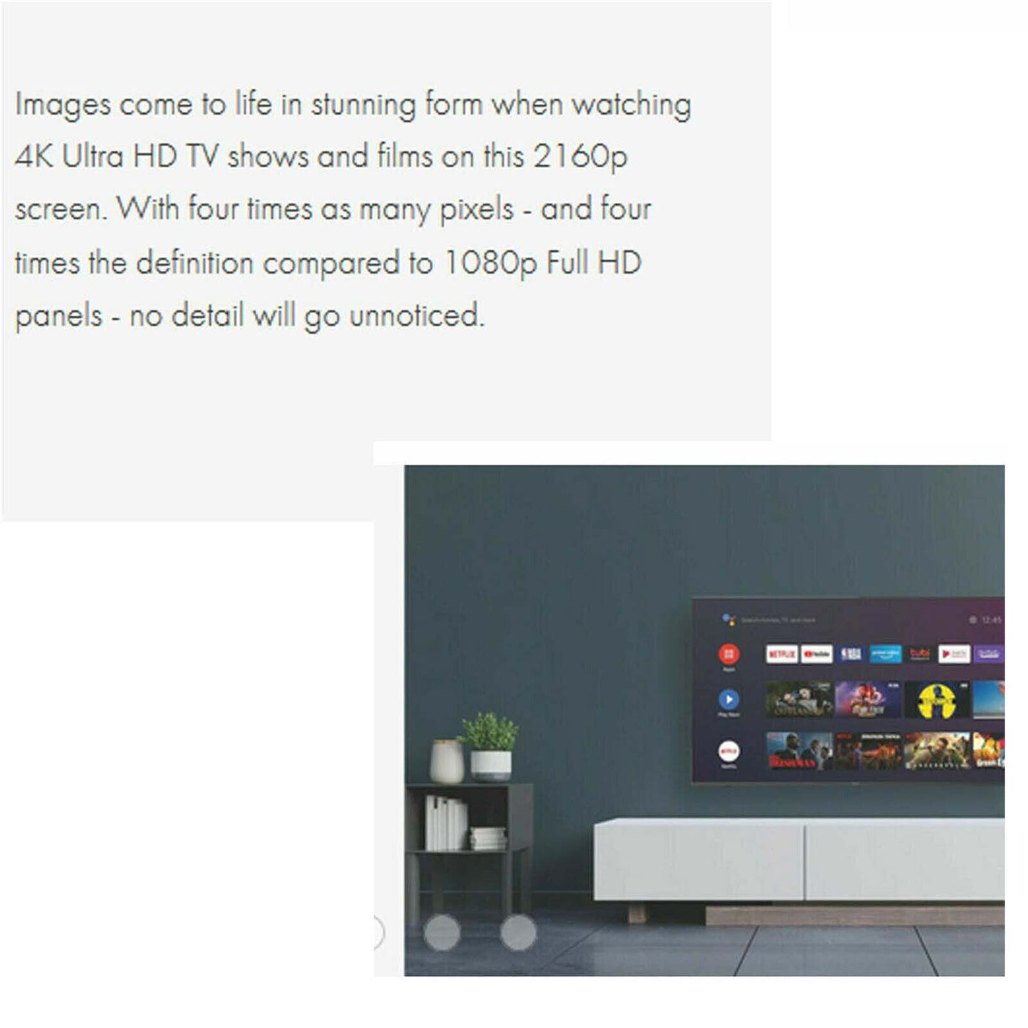 Soniq 50 inch UHD 4K Ultra HD Google Assist Android Smart TV