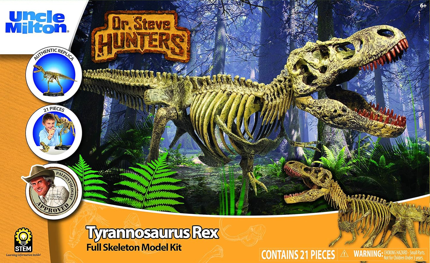 Special Offer Dr. Steve Hunters T. Rex Dinosaur Replica Skeleton Model 30" 1:15 Scale Uncle Milton