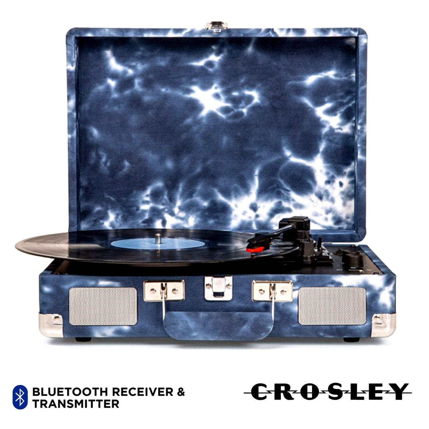Crosley Cruiser Plus Bluetooth Turntable 3 Speed Retro Indigo Blue
