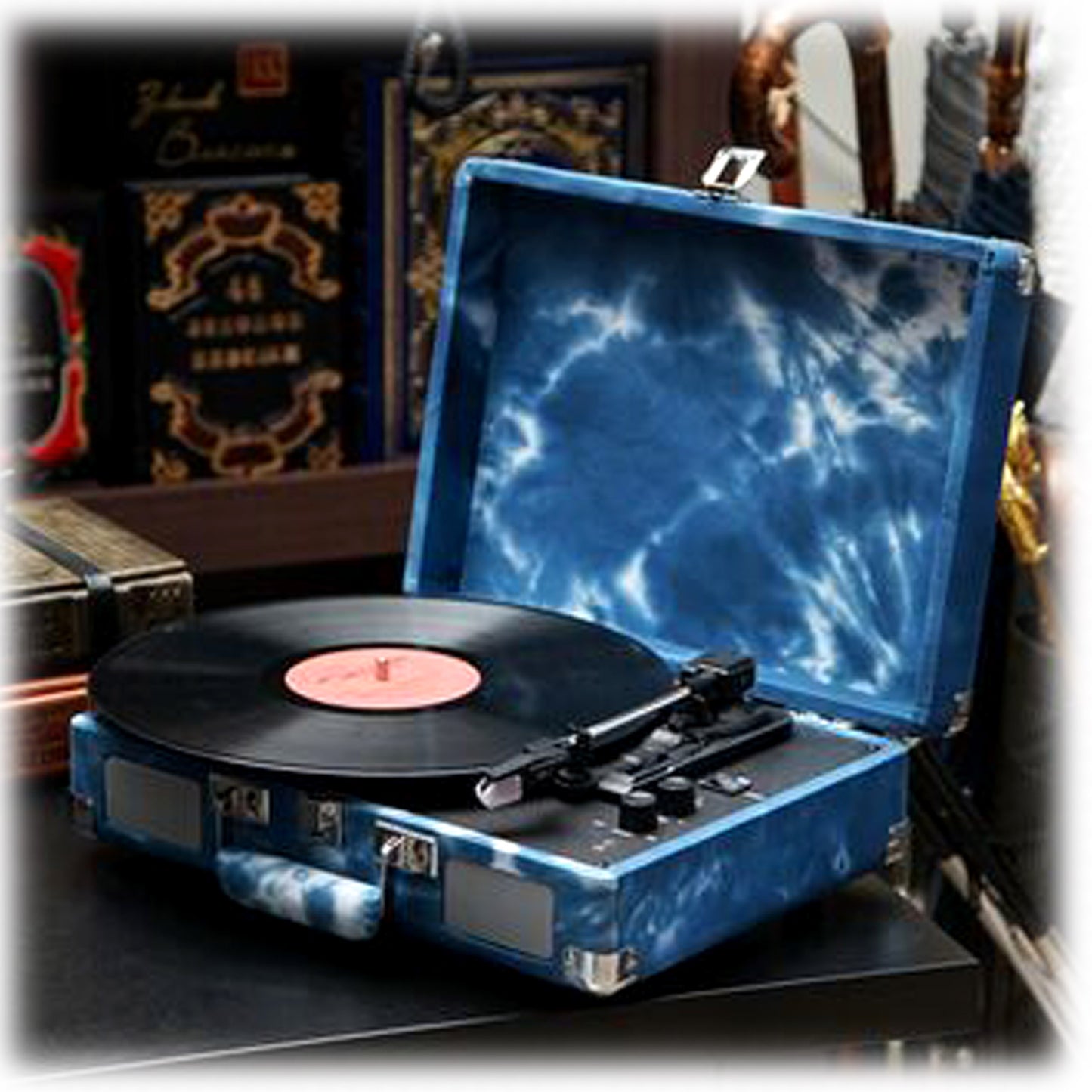Crosley Cruiser Plus Bluetooth Turntable 3 Speed Retro Indigo Blue