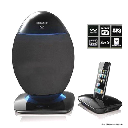 Special Clearance ! Scott 2.4Ghz Wireless OVE Speaker System USB SD Bluetooth 20w RMS