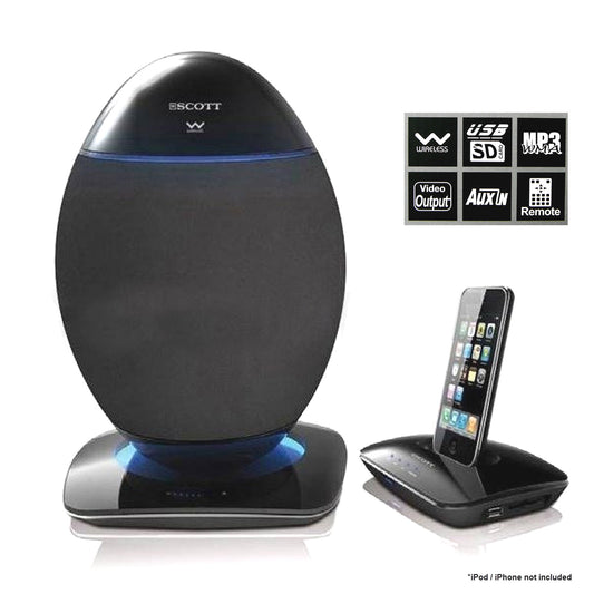 Special Clearance ! Scott 2.4Ghz Wireless OVE Speaker System USB SD Bluetooth 20w RMS