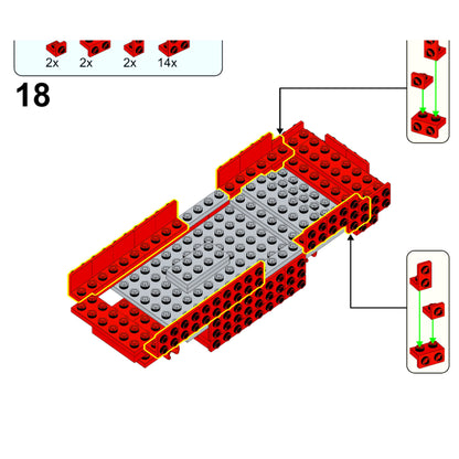Kalos Hong Kong Machines Robot Red Crown Taxi Building Block Set 586pcs 14+