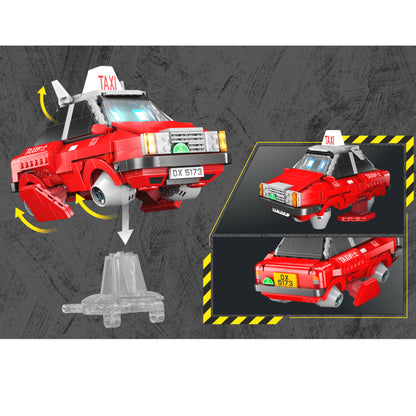 Kalos Hong Kong Machines Robot Red Crown Taxi Building Block Set 586pcs 14+